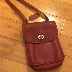 Vintage coach messenger bag. Oxblood leather